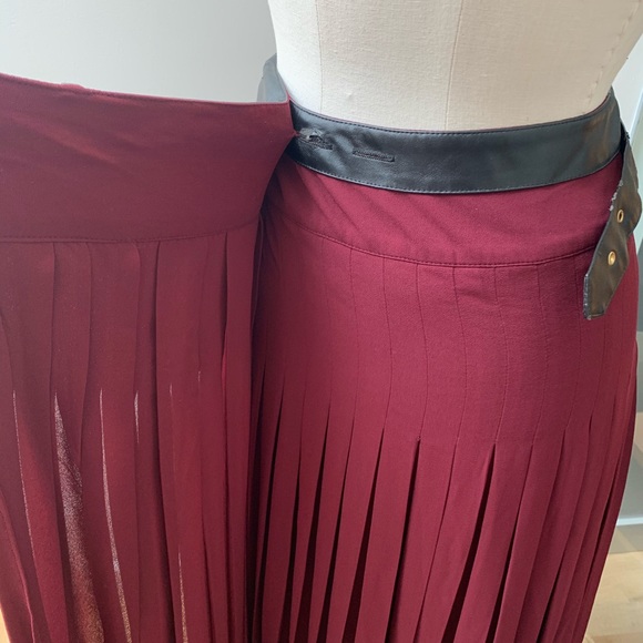 Ted Baker Burgundy Maxi Skirt - Picture 7 of 9